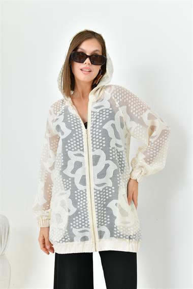 FTZ Women Kadın Kesme Jakar Cap  Beige 30845