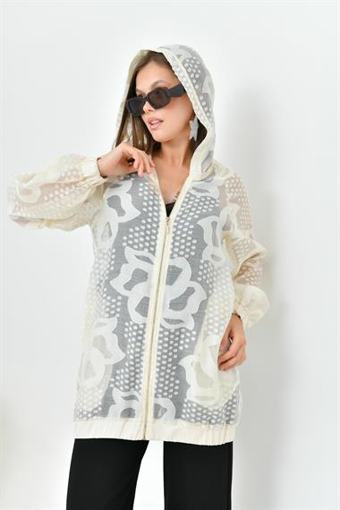 FTZ Women Kadın Kesme Jakar Cap  Beige 30845