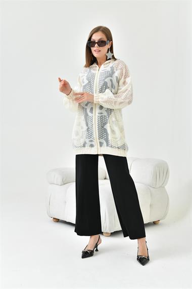 FTZ Women Kadın Kesme Jakar Cap  Beige 30845