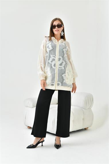 FTZ Women Kadın Kesme Jakar Cap  Beige 30845