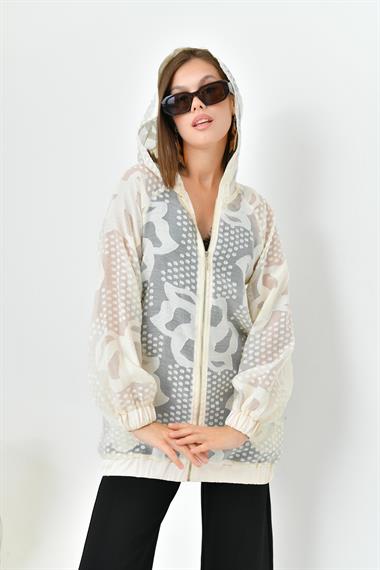 FTZ Women Kadın Kesme Jakar Cap  Beige 30845