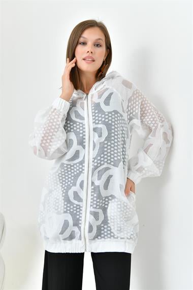 FTZ Women Kadın Kesme Jakar Cap  Ekru 30845