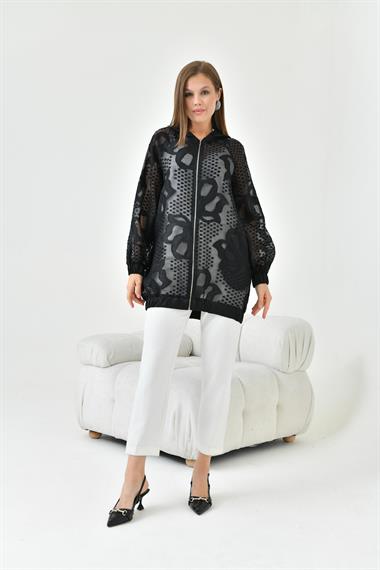 FTZ Women Kadın Kesme Jakar Cap  Siyah 30845