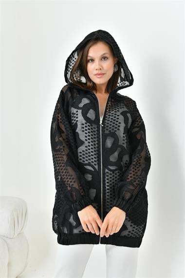 FTZ Women Kadın Kesme Jakar Cap  Siyah 30845