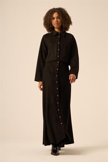 FTZ Women Kadın Scuba Süet Bolerolu Elbise  Siyah 31255