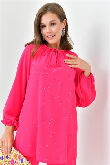 FTZ Women Kadın Taşlı Takım  Fuşya 30859