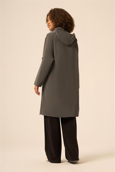 FTZ Women Kadın Trenç Kap  Füme 31237