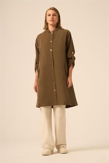 FTZ Women Kadın Trenç Kap  Haki 31237