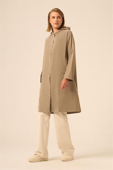 FTZ Women Kadın Trenç Kap  Vizon 31237