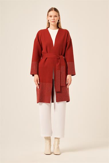 FTZ Women Kadın Taş Detaylı Giycık  Kiremit 20833