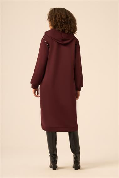 FTZ Women Kadın Taş Detay Kap  Bordo 31215