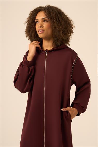 FTZ Women Kadın Taş Detay Kap  Bordo 31215