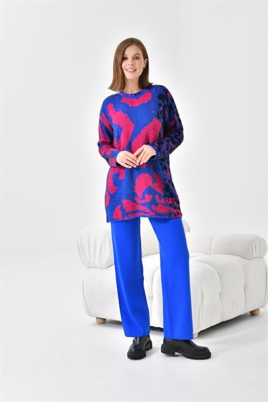 FTZ Women Kadın Leoparlı Takım  Saks Mavi 20434