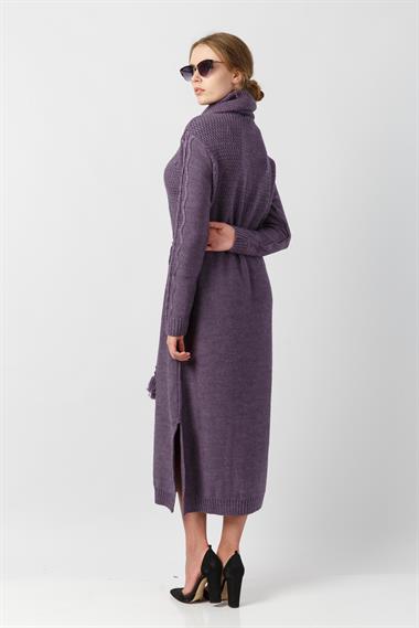 FTZ Women FTZ Women Kadın Örme Uzun Tunik  Lila 20-060