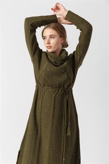 FTZ Women FTZ Women Kadın Örme Uzun Tunik  Haki 20-060