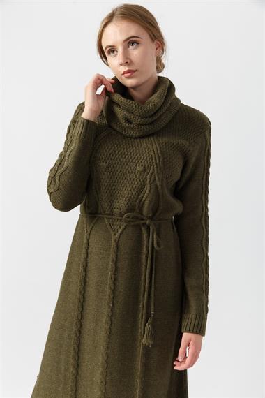 FTZ Women FTZ Women Kadın Örme Uzun Tunik  Haki 20-060