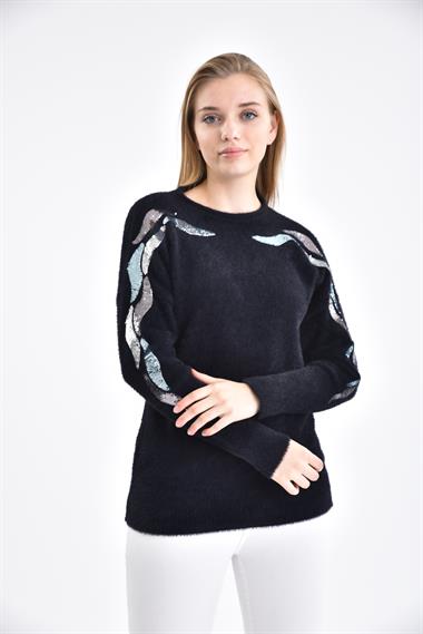 FTZ Women FTZ Women Kadın Sakal İp Triko  Siyah 21-1343