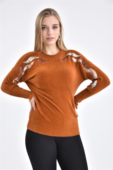FTZ Women FTZ Women Kadın Sakal İp Triko  Kiremit 21-1343