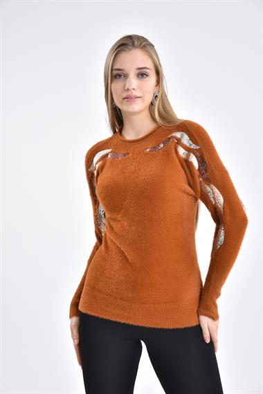 FTZ Women FTZ Women Kadın Sakal İp Triko  Kiremit 21-1343