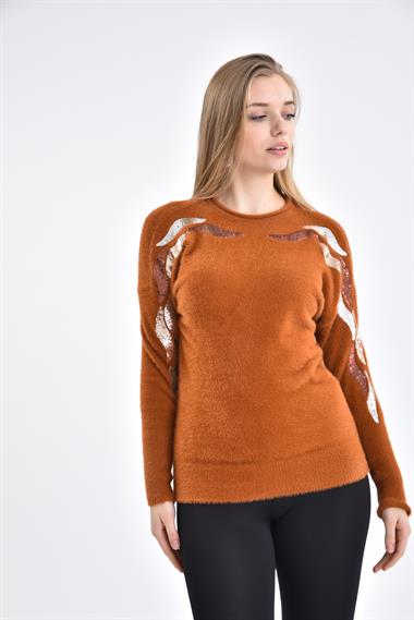 FTZ Women FTZ Women Kadın Sakal İp Triko  Kiremit 21-1343