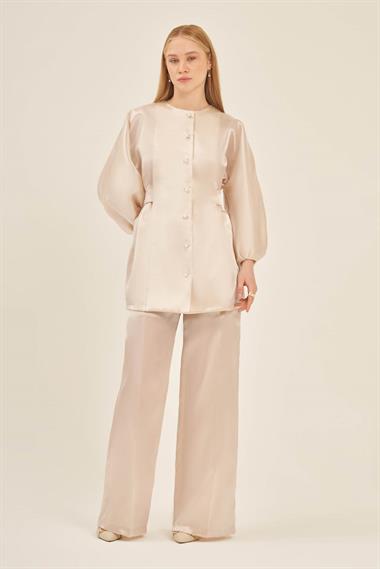 FTZ Women Kadın Abiye Takım  Beige 31125