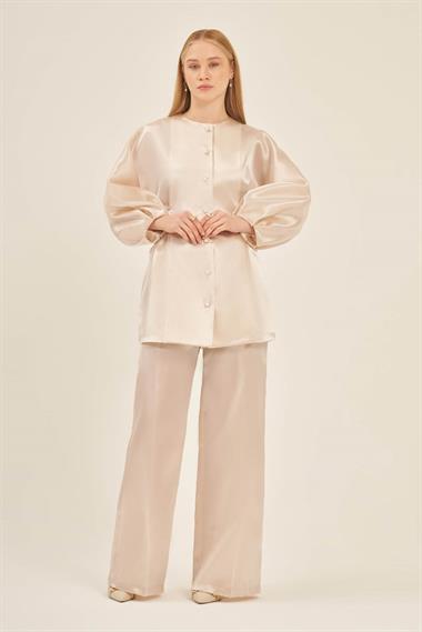 FTZ Women Kadın Abiye Takım  Beige 31125