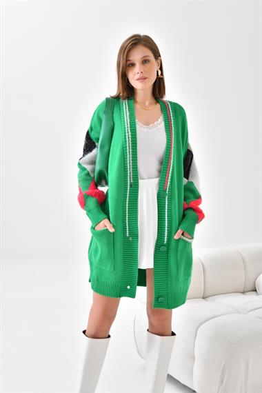 FTZ Women Kadın Baklava Detaylı Hırka  Benetton 20003