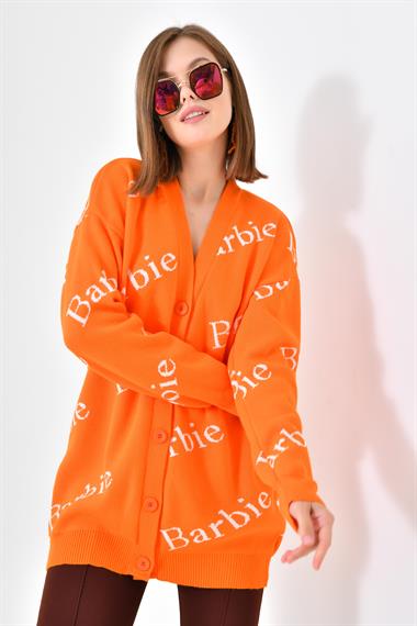 FTZ Women Kadın  Barbie Hırka  Orange 20676