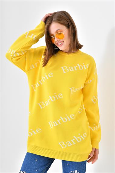 FTZ Women Kadın Barbie Kazak  Sarı 20675