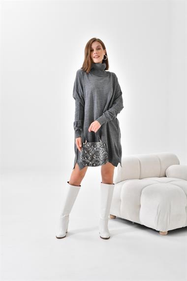 FTZ Women Kadın Basic Tunik  Füme 20401