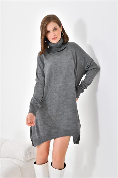 FTZ Women Kadın Basic Tunik  Füme 20401