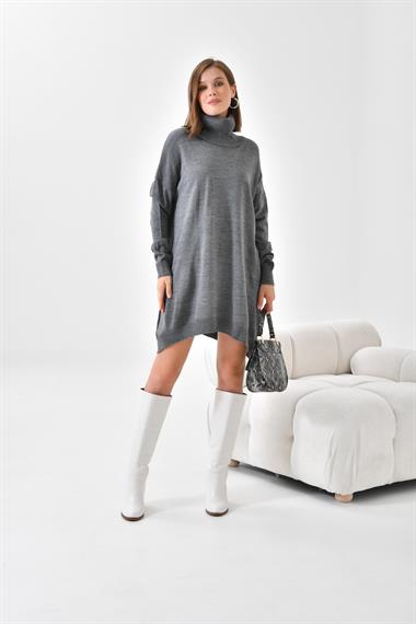 FTZ Women Kadın Basic Tunik  Füme 20401
