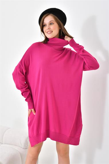 FTZ Women Kadın Basic Tunik  Fuşya 20401