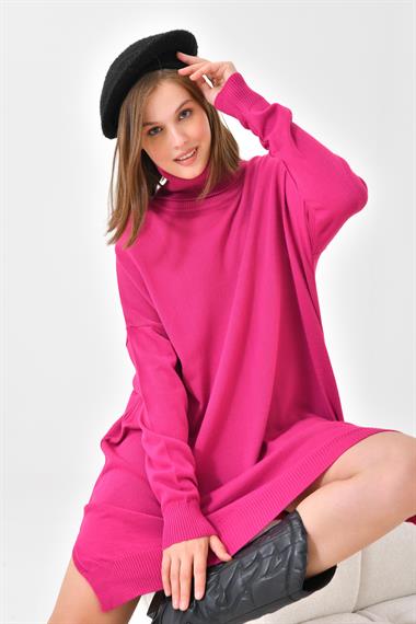 FTZ Women Kadın Basic Tunik  Fuşya 20401