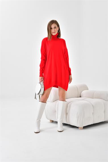 FTZ Women Kadın Basic Tunik  Kırmızı 20401