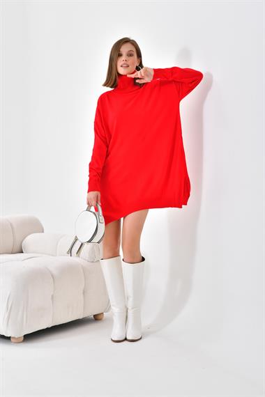 FTZ Women Kadın Basic Tunik  Kırmızı 20401