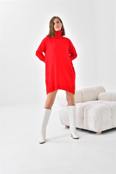 FTZ Women Kadın Basic Tunik  Kırmızı 20401