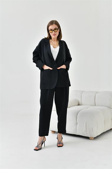 FTZ Women Kadın Begonya Ceketli Takım  Siyah 30777