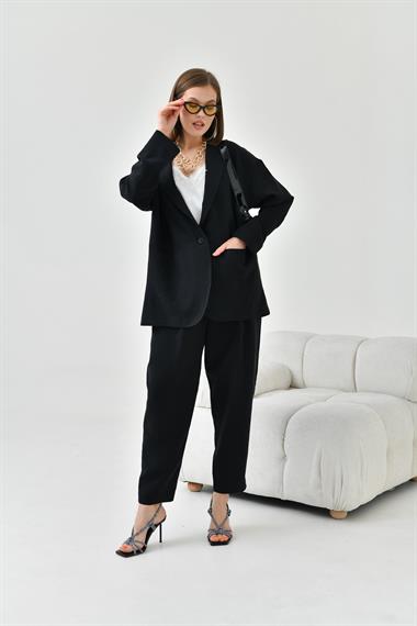 FTZ Women Kadın Begonya Ceketli Takım  Siyah 30777