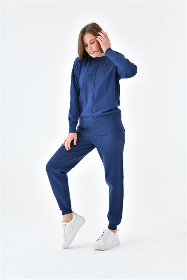 FTZ Women Kadın Bindirme Detaylı İkili Takım  İndigo 20636