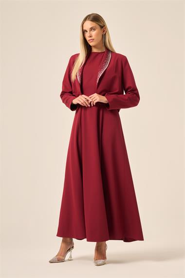FTZ Women Kadın Ceket Elbise Takım  Bordo 31210
