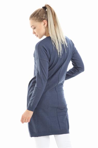 FTZ Women Kadın Cepli Tunik  İndigo 20-260
