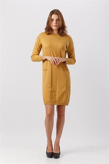 FTZ Women Kadın Cepli Tunik  Safran 20-260