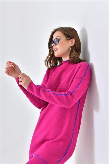 FTZ Women Kadın Çizgili İkili Takım  Fuşya 20563