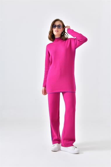 FTZ Women Kadın Çizgili İkili Takım  Fuşya 20563