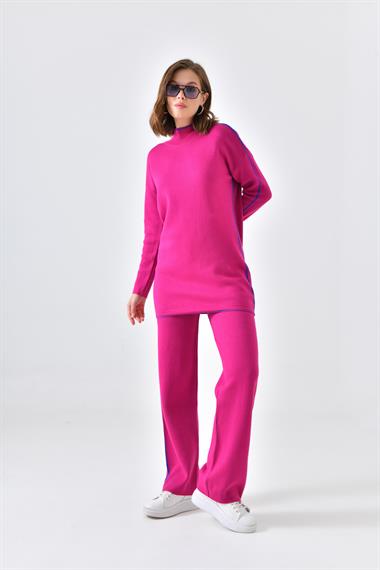 FTZ Women Kadın Çizgili İkili Takım  Fuşya 20563