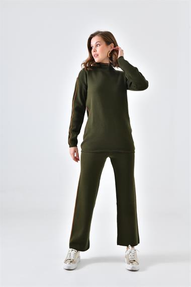 FTZ Women Kadın Çizgili İkili Takım  Haki 20563