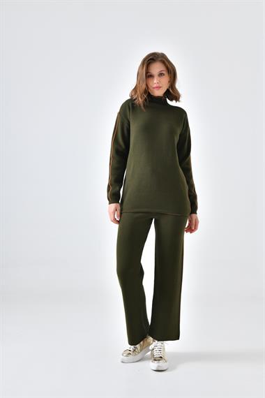 FTZ Women Kadın Çizgili İkili Takım  Haki 20563