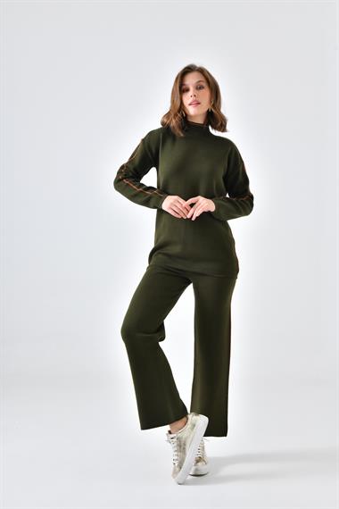 FTZ Women Kadın Çizgili İkili Takım  Haki 20563