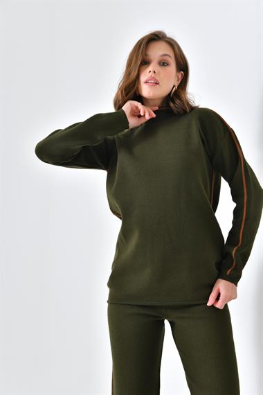 FTZ Women Kadın Çizgili İkili Takım  Haki 20563